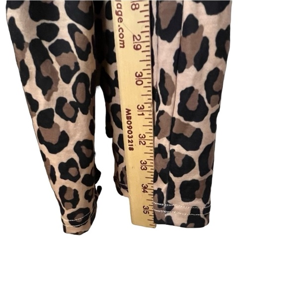 NWT Dress L Ruffle Empire Waist Animal Print V-Neck Short Sleeve Loose Fitting - Picture 12 of 12